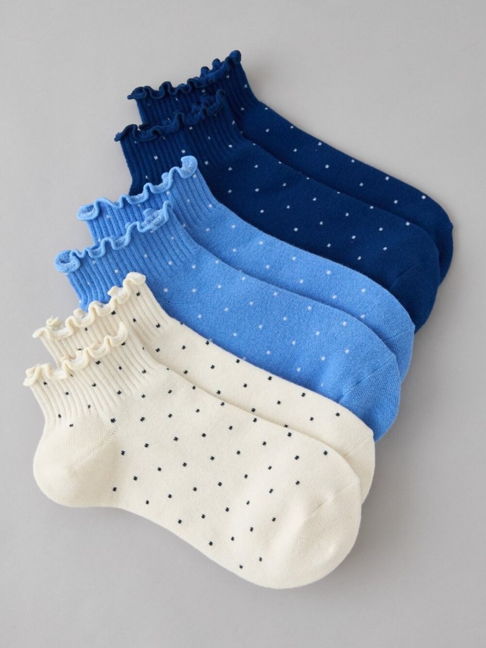 American Eagle AE Polka Dot Ruffle Shortie Crew Socks 3 Pack